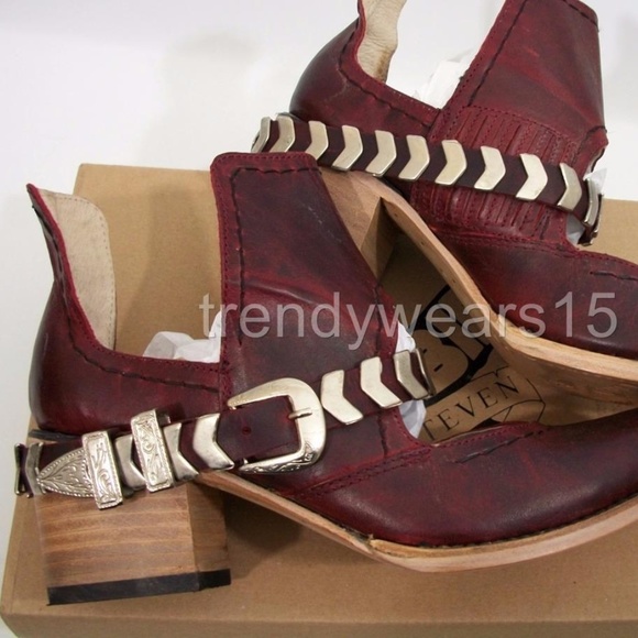 NWB! SZ 9 $245 FREEBIRD BY STEVEN BLADE RED BOOTS - Picture 5 of 7